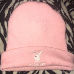 Pink playboy hat in good condition